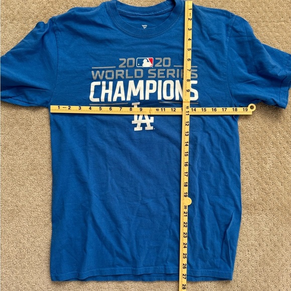 LOS ANGELES DODGERS Fanatics MLB Men Blue 2020 WorldSeries Champions TShirt-MED - Picture 6 of 6